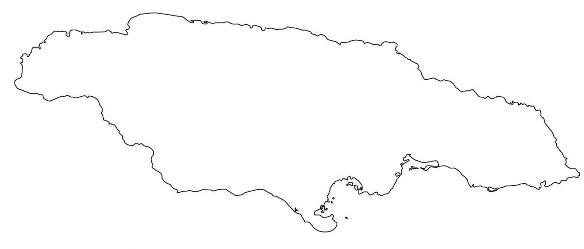 празна карта са границама Јамајке