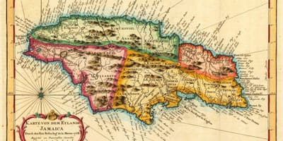 Карта винтаге Јамајка