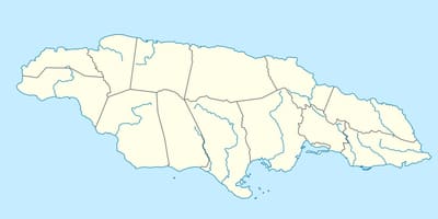 Карта Јамајке, са река