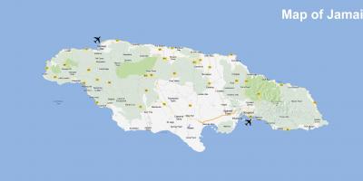 Карта Јамајке аеродрома и одмаралишта