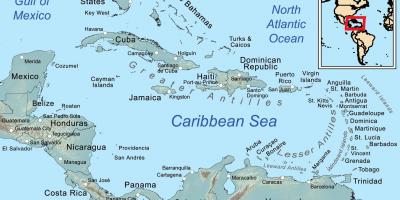 Карта Јамајка и околних острва