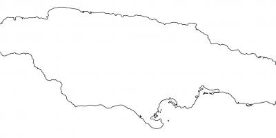 Празна карта са границама Јамајке